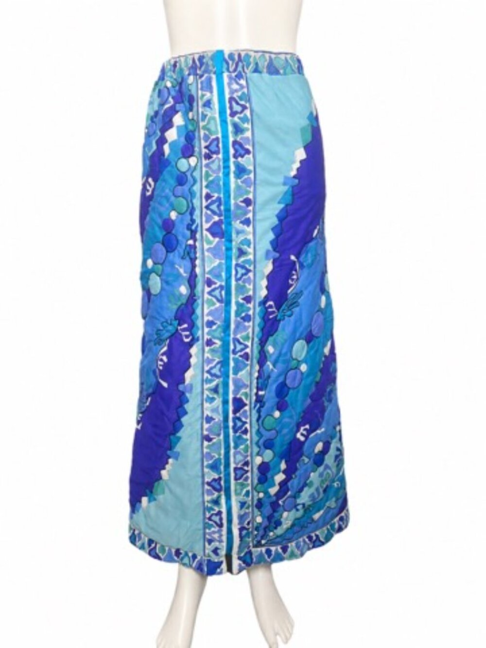 Emilio Pucci Formfit Rogers Vintage Quilted Maxi Skirt 1960s